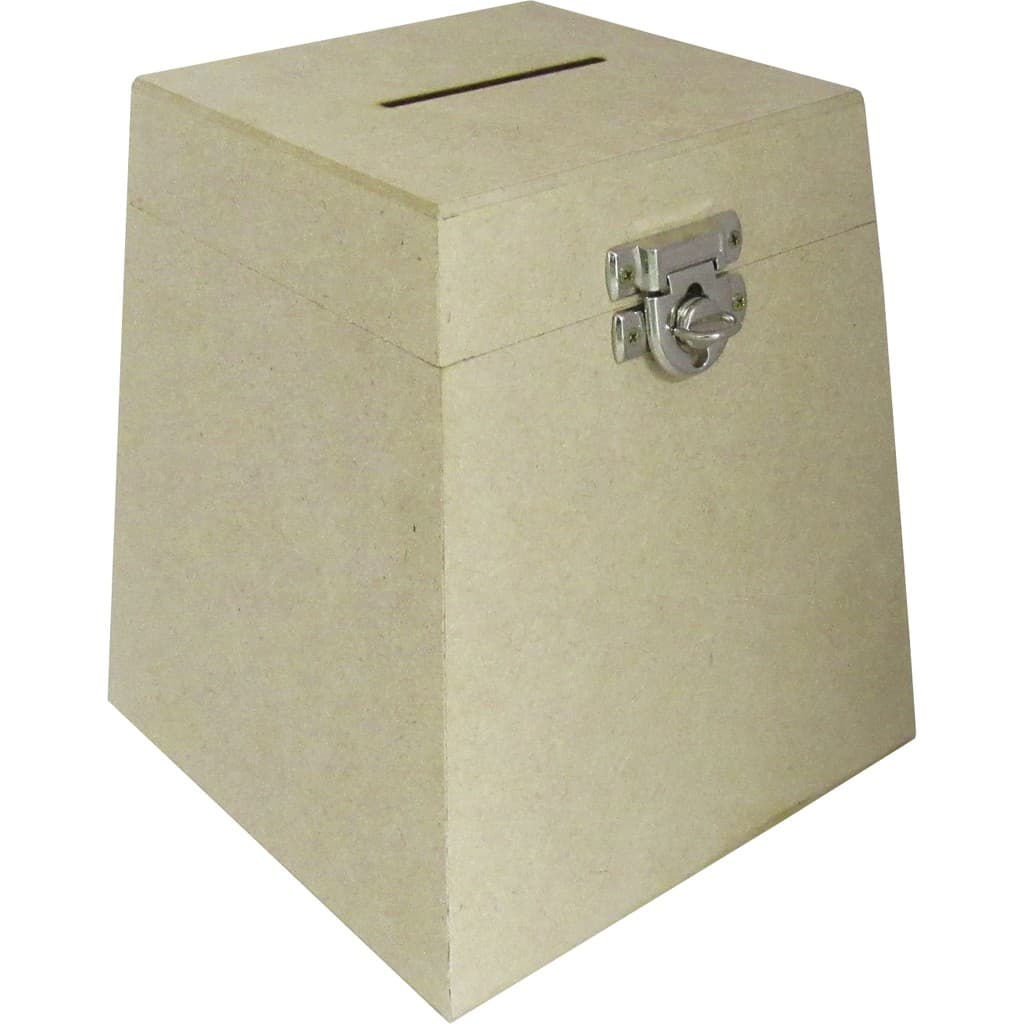 Caixa Urna Cofre Com Fecho Cadeado N° 1 / 15,5x11,5x11,5 Cm Mdf
