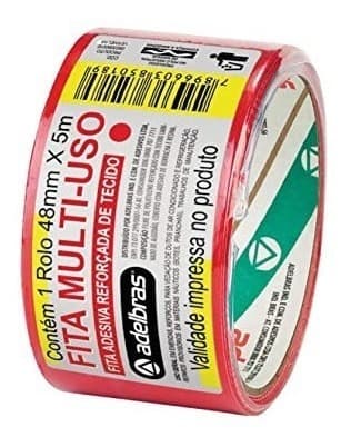 Fita Multiuso Silver Tape Vermelha 48mmx5m Adelbras