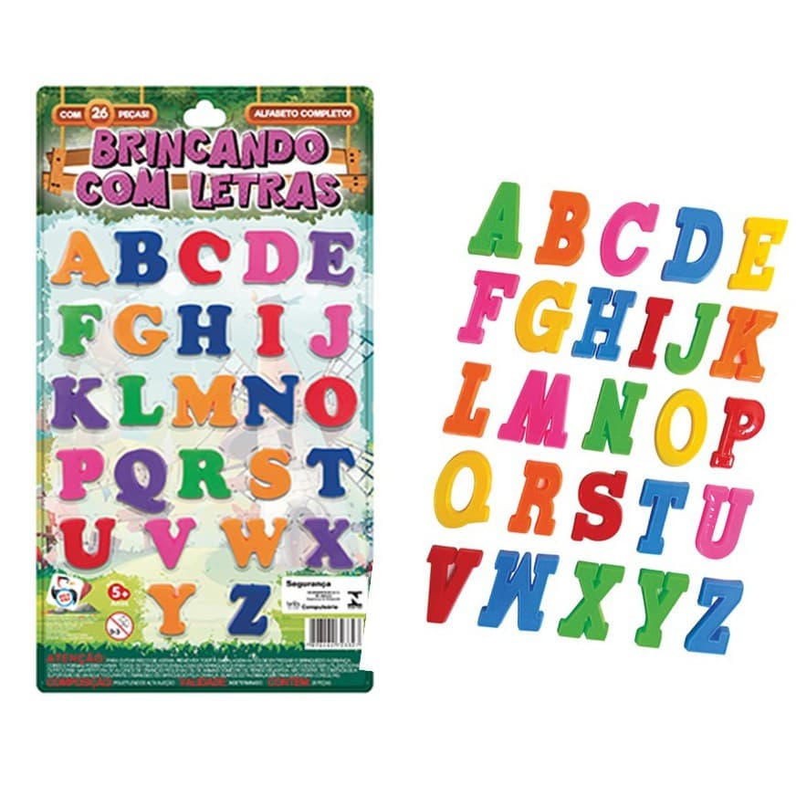 Brinquedo Didático Cartela Brincando com Letras ou Briancando com Números