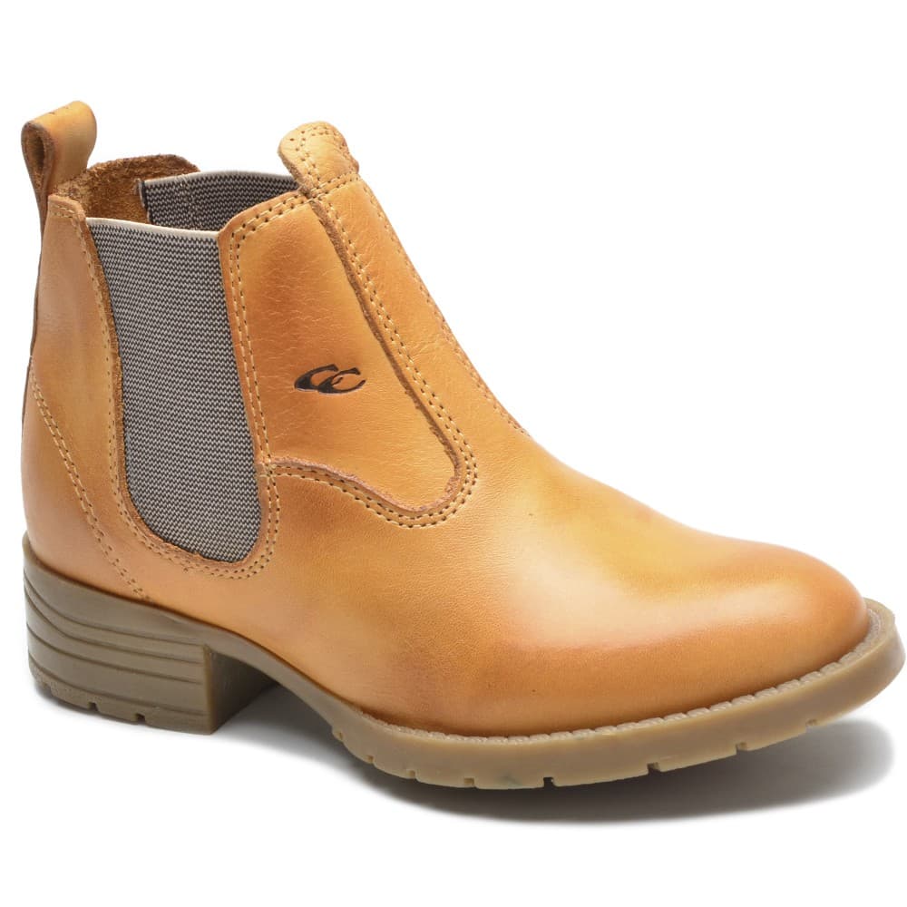 Botina Infantil Tex Country Kids Texana Couro Nobre Unissex Elástico