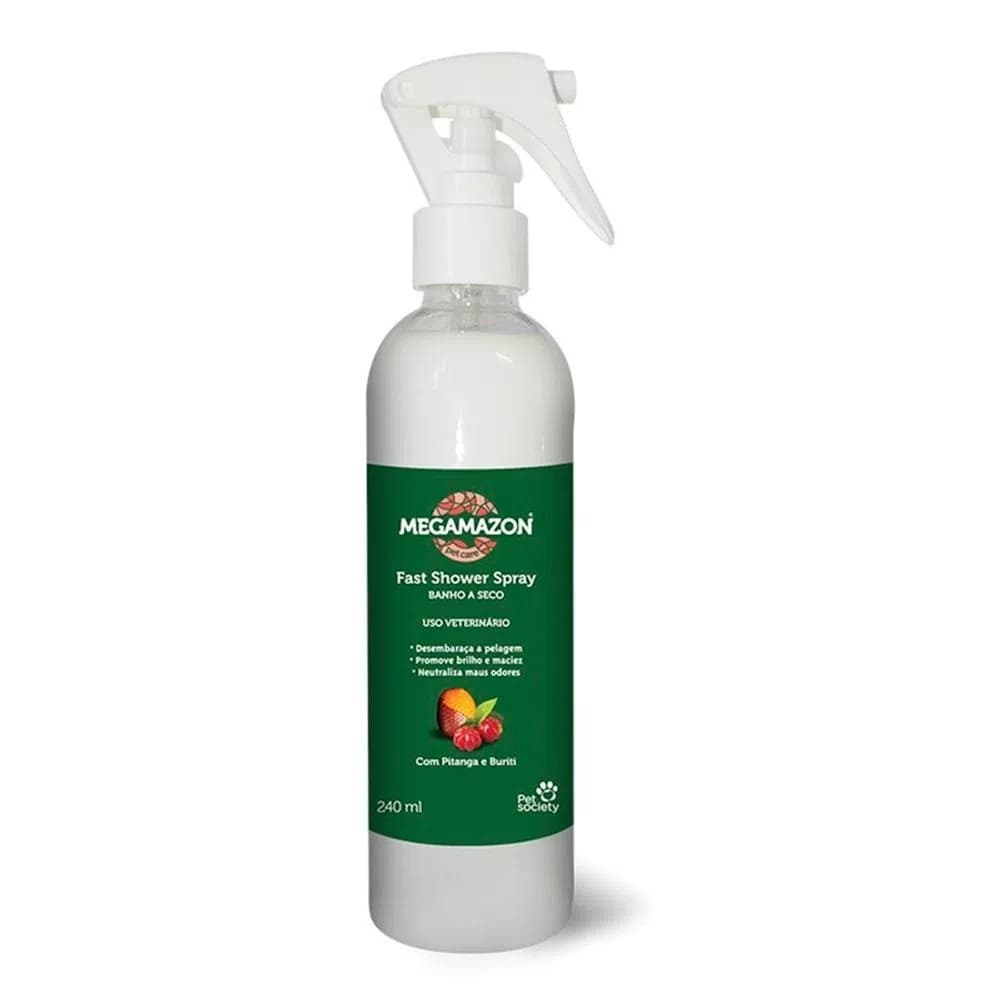 Banho A Seco Para Pet Cães Gatos Megamazon Fast Shower Dry Bath 240mL