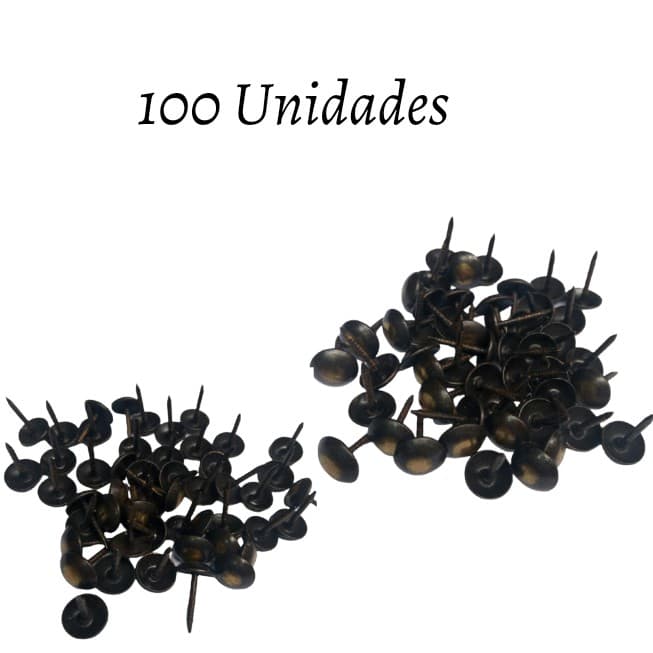 Kit 100 Tachinhas Tachas Fume Para Madeira, Capitone 10mm