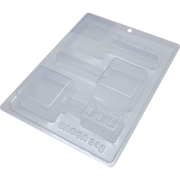 Forma (QUADRADO) de com Silicone Pão de Mel Quadrado - BWB 812 OU 9817.
