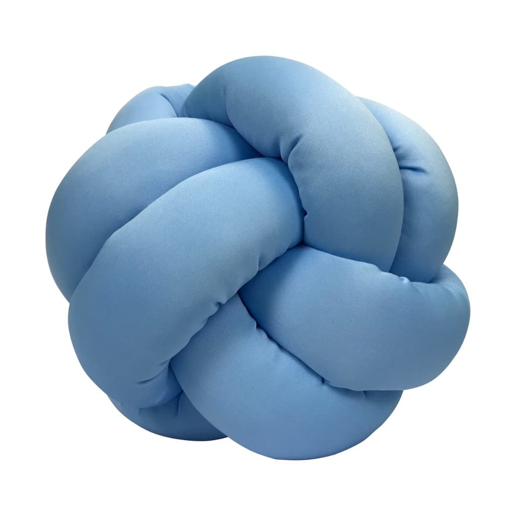 almofada no escandinavo dupla malha lisa azul bebe