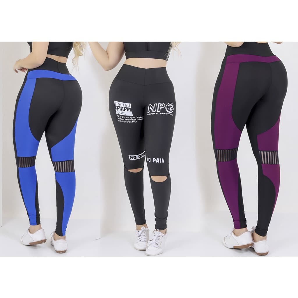 Legging Calça Leg Feminina Academia Cintura Alta Fitness Suplex