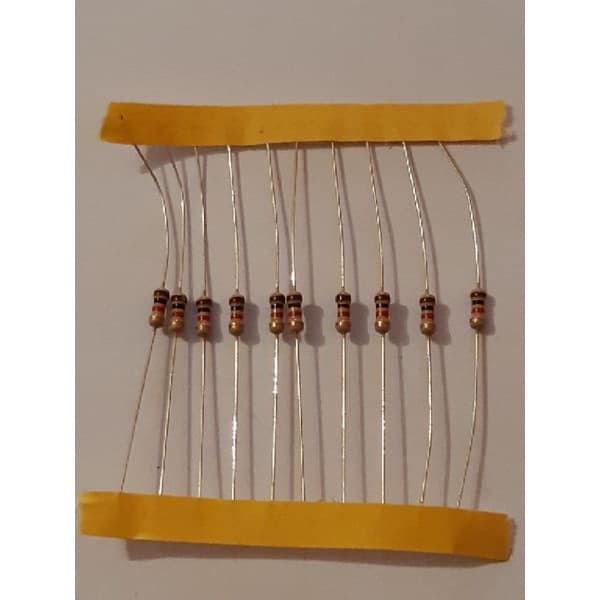 Resistor 1K 1/4W CR25 tolerância 5% Kit com 10 Peças