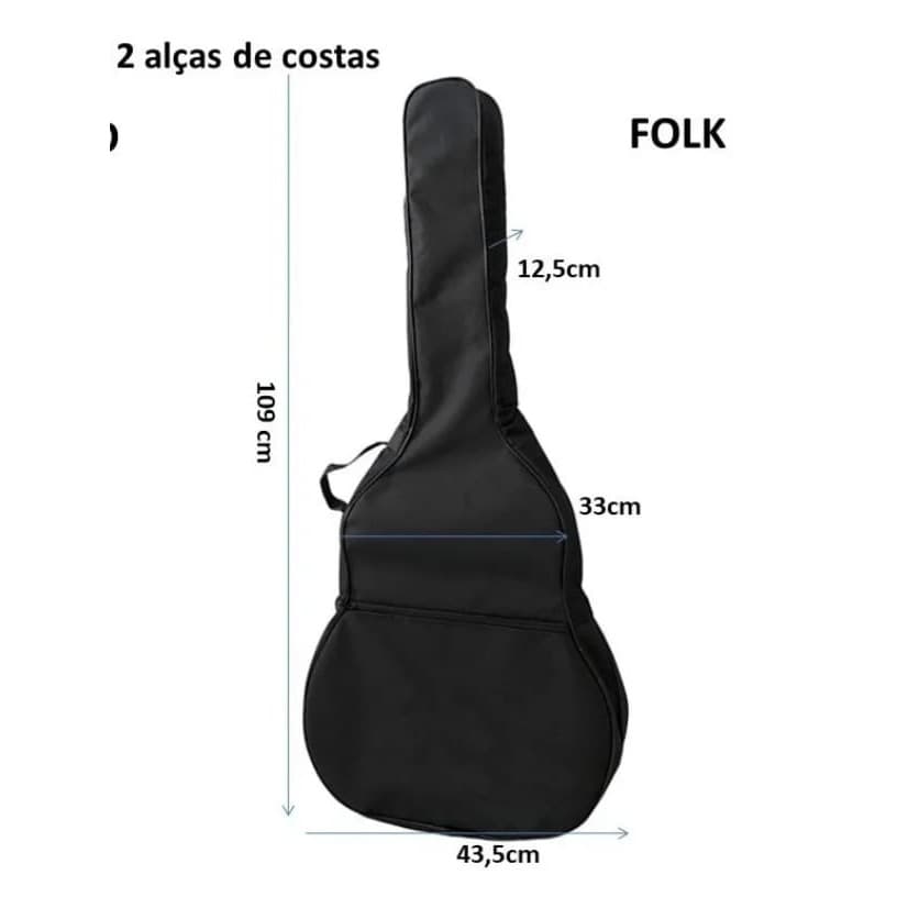 Capa Bag Para Violão Folk Simples