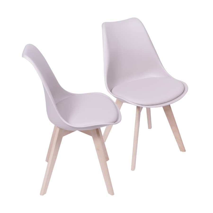 2 Cadeiras de Jantar Joly Saarinen Boxbit Base Madeira