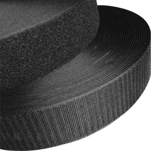 Fecho De Contato Adesivo 25mm Preto 5 Metros Com Adesivo