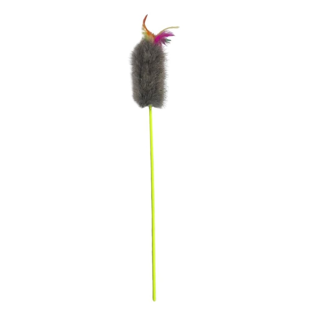Brinquedo Varinha Para Gato 50cm Com Pena Interativa Napi