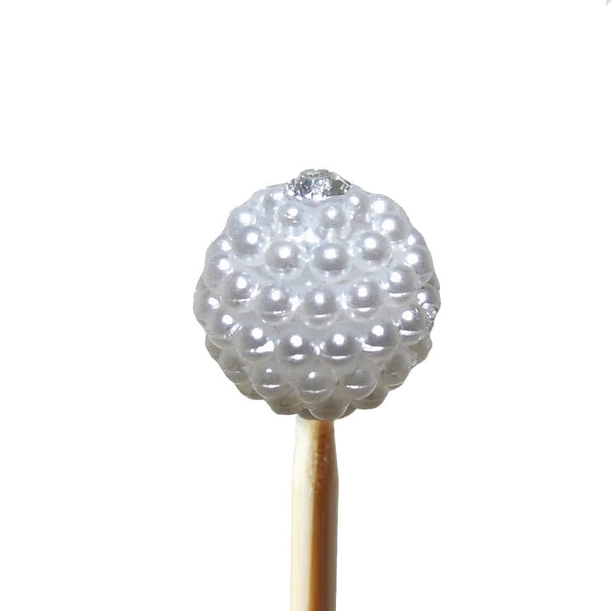 10 / 25 ou 50 Varetas Decorativa para Aromatizador / Difusor Mini Bolinha de Pérolas Branca