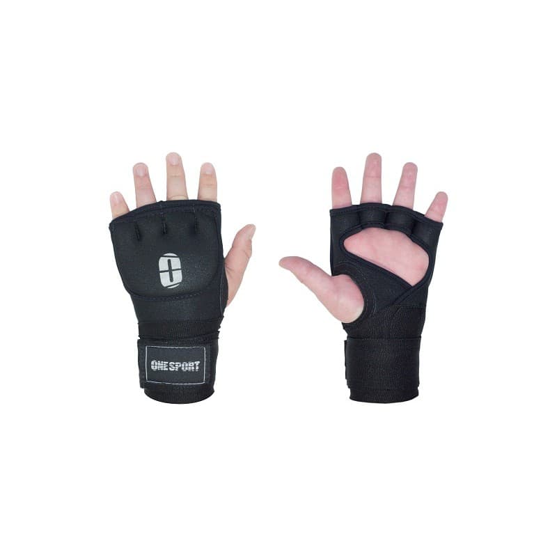 Luva De Treino Sparring Muay Thai Bandagem Rápida Preta P