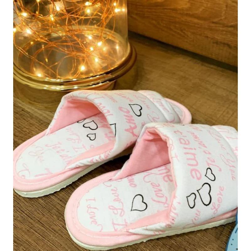 Chinelo de Pano Pantufa de Quarto Feminina em Tecido Malha Chinelinho de Maternidade