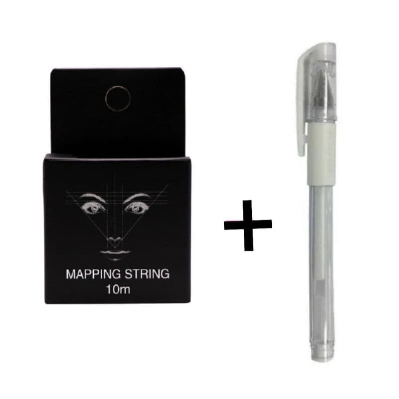 linha marcação de sobrancelha + 1 caneta gel branca