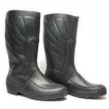 Bota De Chuva Impermeável Para Moto Motoqueiro Motoboy Motociclista Preto