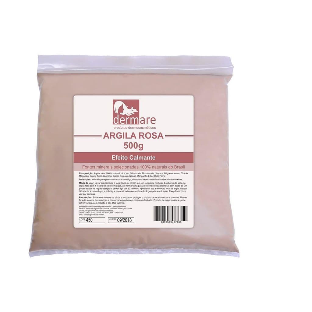 Argila Rosa 500g - Dermare