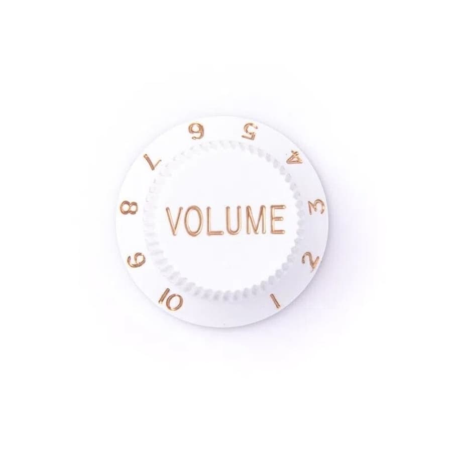 Kit 10 Knob Para Guitarra Stratocaster Branco Plástico Dolphin