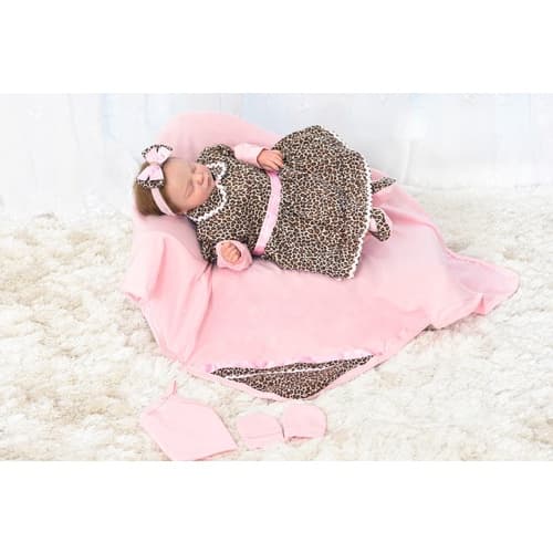 Kit Saída De Maternidade Bebê Menina Oncinha Charmosa - Rosa