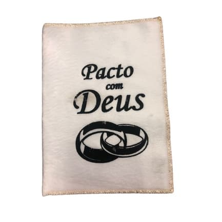 Saquitel Velboa/Veludo - Pacto com Deus - 18x13cm