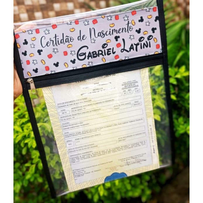 Porta Certidão De Nascimento Personalizado