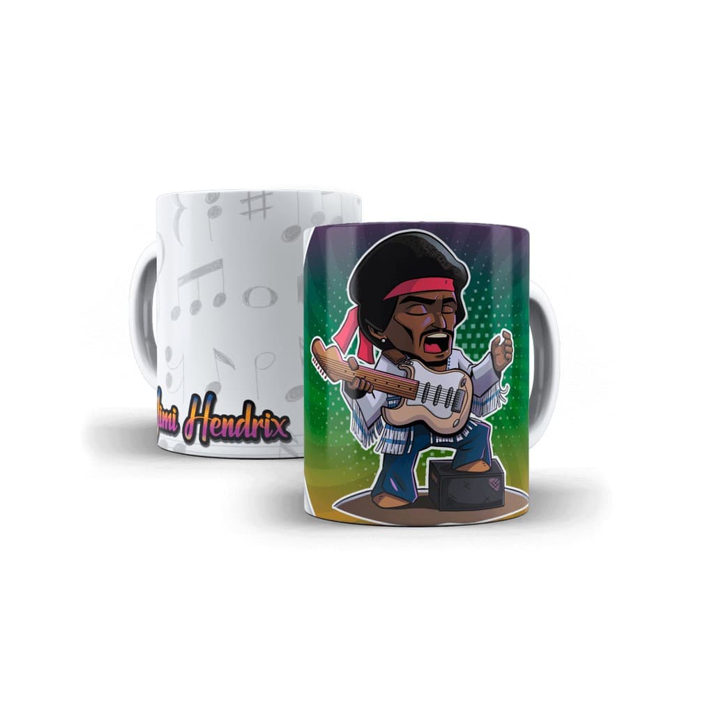 Caneca Jimi Hendrix Personalizada Porcelana