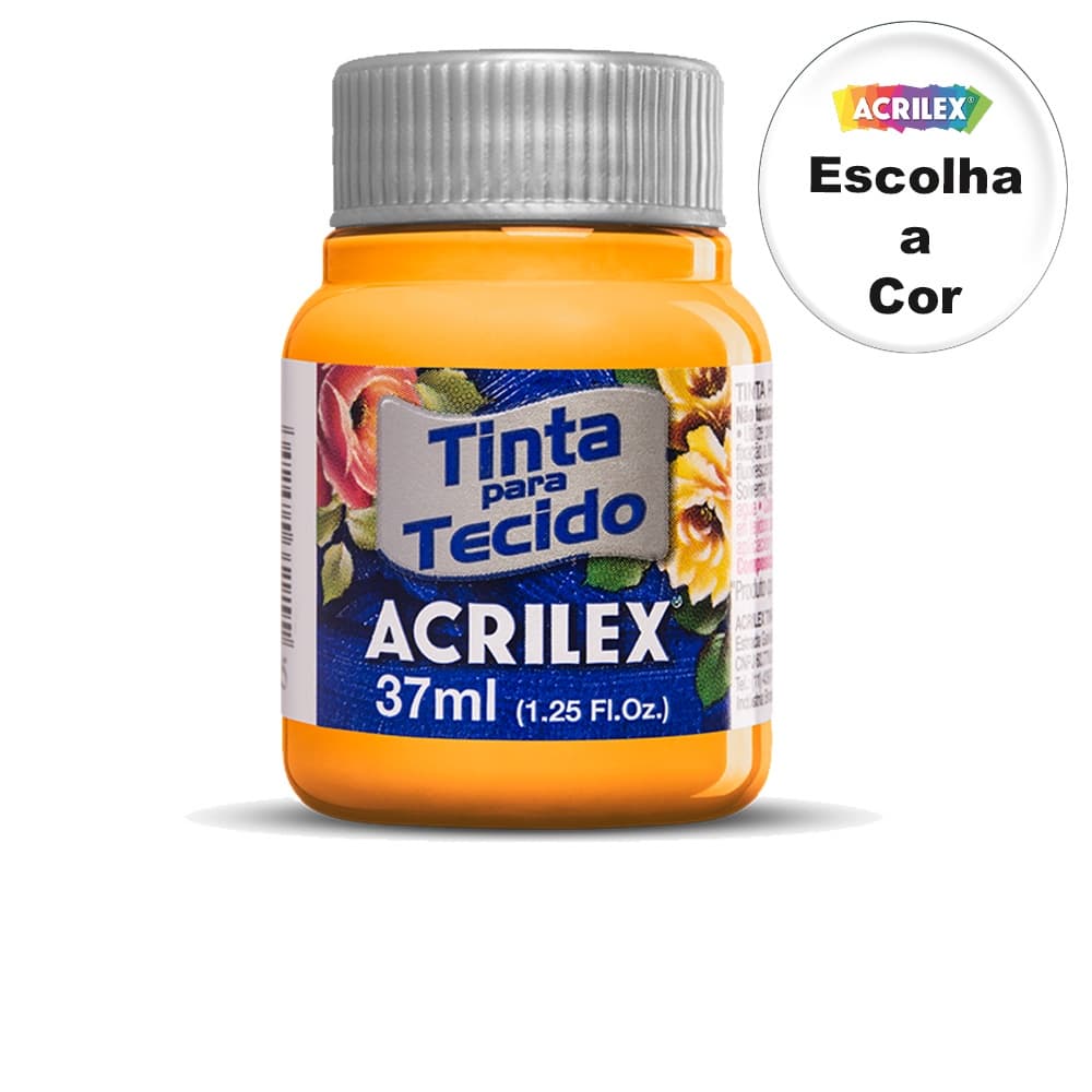 Tinta Tecido Fosca 37 ml - Escolha a Cor - Acrilex