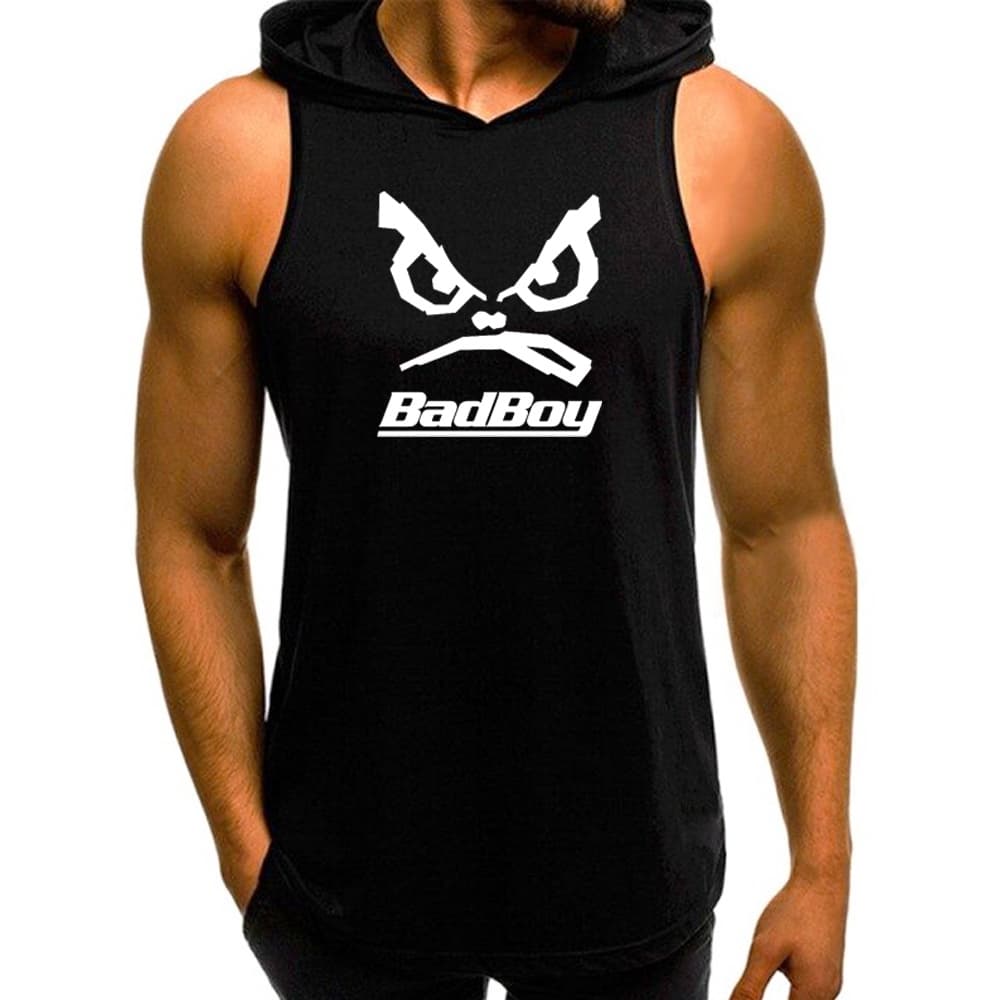 Regata Masculina Com Capuz Bad Boy Camiseta Academia Fitness