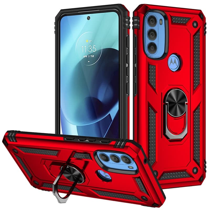 Novos Produtos Para Moto Motorola G31 G41 G 31 41 Capa Estojo Armadura De Anel Magnético À Prova De Choque G51 G71 51 71 De Suporte De Proteção Contra Quedas Anti Impacto Choque Capinha