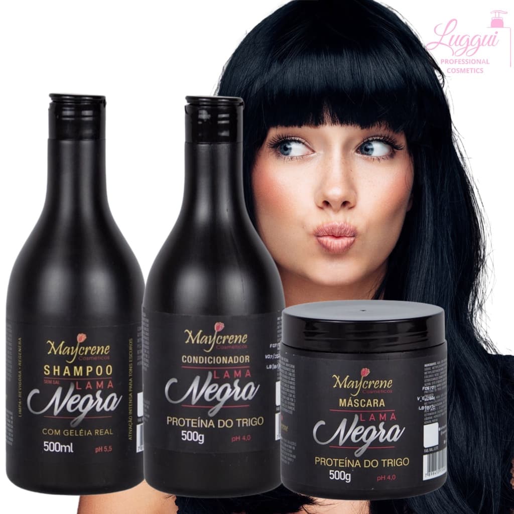 Kit Lama Negra Ativador Tons Escuros Maycrene