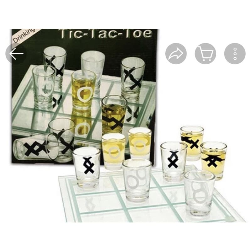 Jogo da velha shot drink vidro bar decoração bebida