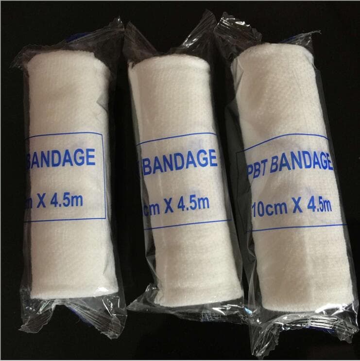 1 Rolo 10cm X 4.5m PBT Bandagem Elástica Envoltório Fixação Gaze De Primeiros Socorros