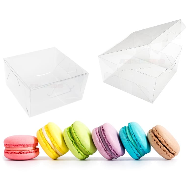 30 Caixinhas Transparente 5x5x3 cm para 1 Macaron, Caixa para bem casado, lembrancinha, pão de mel