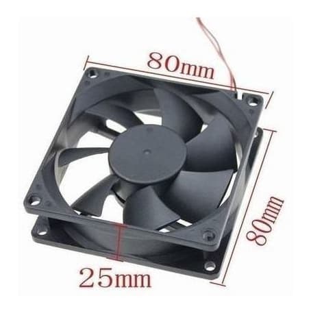 5 Peças - Cooler 12v 80x80x25mm Ventilador (sem Conector)