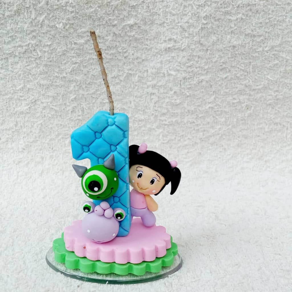 Vela de aniversário de biscuit da  Boo