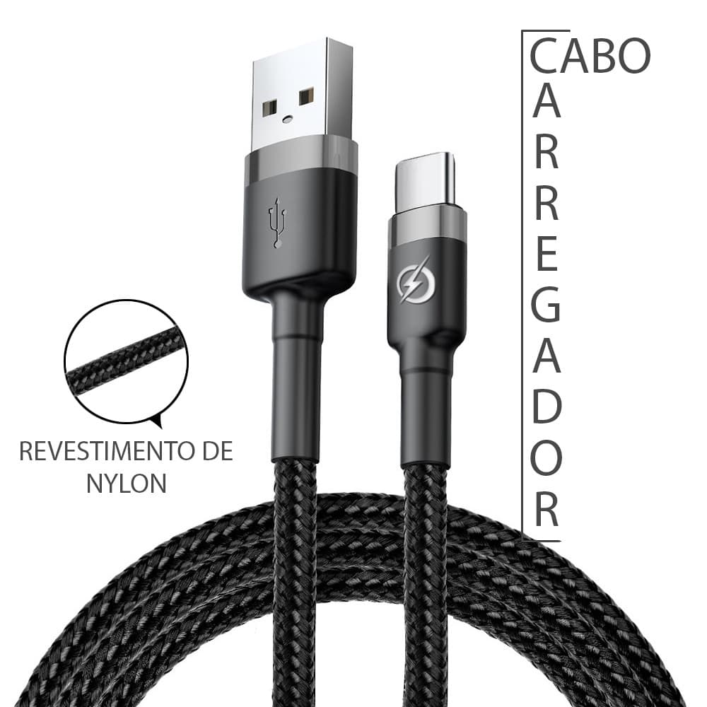Cabo Carregador Ultra Rápido Resistente | V8 Tipo C Iphone