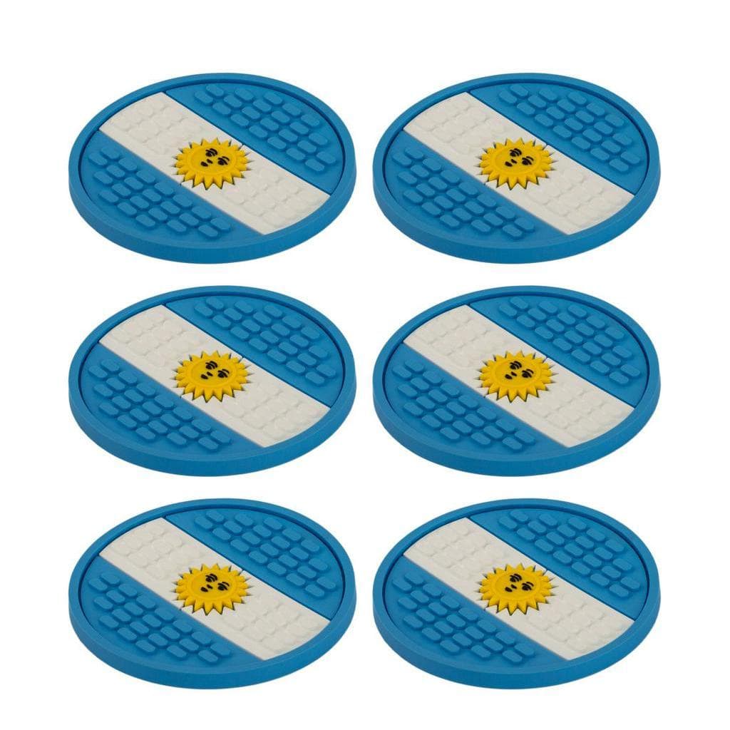 6 Porta Copos Argentina Bolacha De Chopp Apoio Para Copos