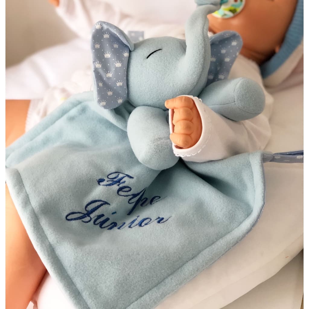 Naninha personalizada elefante tromba longa Menino