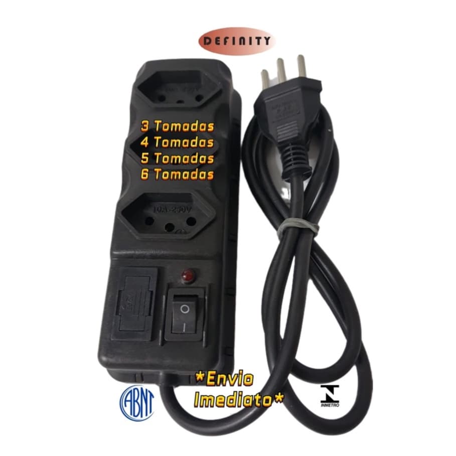 Filtro de LINHA  5 tomadas com fusivel