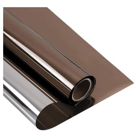 Insulfilm Adesivo Película Residência e Automotivo Bronze Espelhada c/50cm de largura comprimento de 1 a 5 metros.