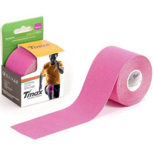 Fita Kinesio Tmax Bandagem Elástica Terapêutica 5 Cm X 5m Rosa Original