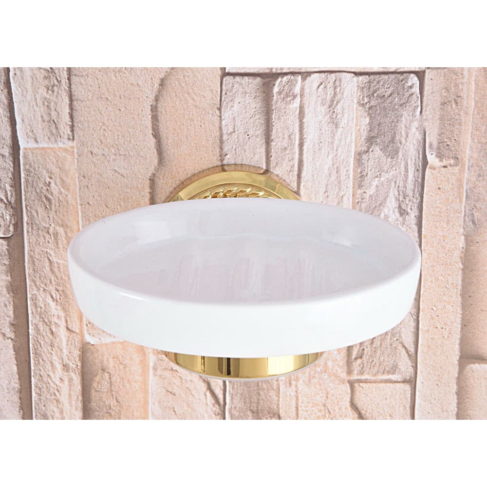 Moderno Latão Dourado Fixado Na Parede Cerâmica Saboneteira Decorativa Cesta De Sabão Titular Rack Acessórios Do Banheir
