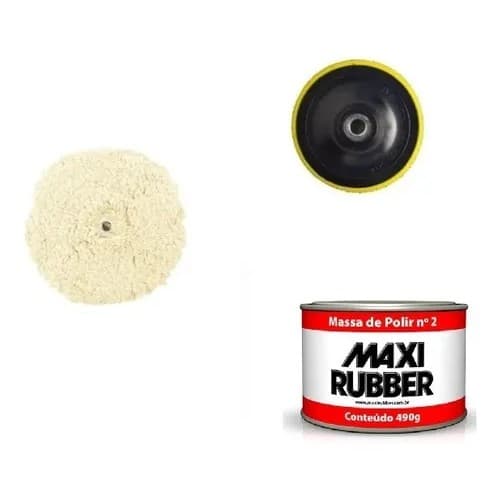 Kit Polimento Para Esmerilhadeira Disco Boina Massa Polir Pro