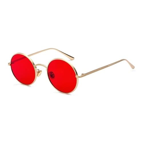 Óculos De Sol Bulier Modas John Lennon Redondo Masculino Feminino Proteção Vermelho