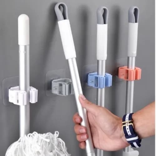 Suporte Parede Pendurar Vassoura Rodo Auto Adesivo Até 3kg