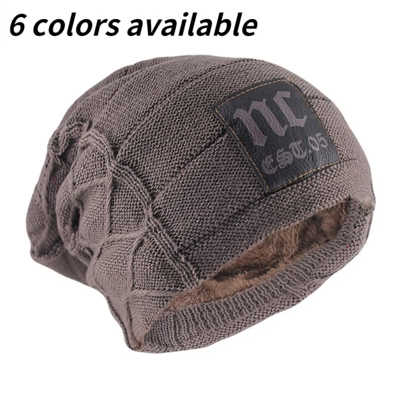 Gorro Masculino De Lã Flexível De Inverno Com Letras De Caveira/Da Moda Para Uso Externo/Casual
