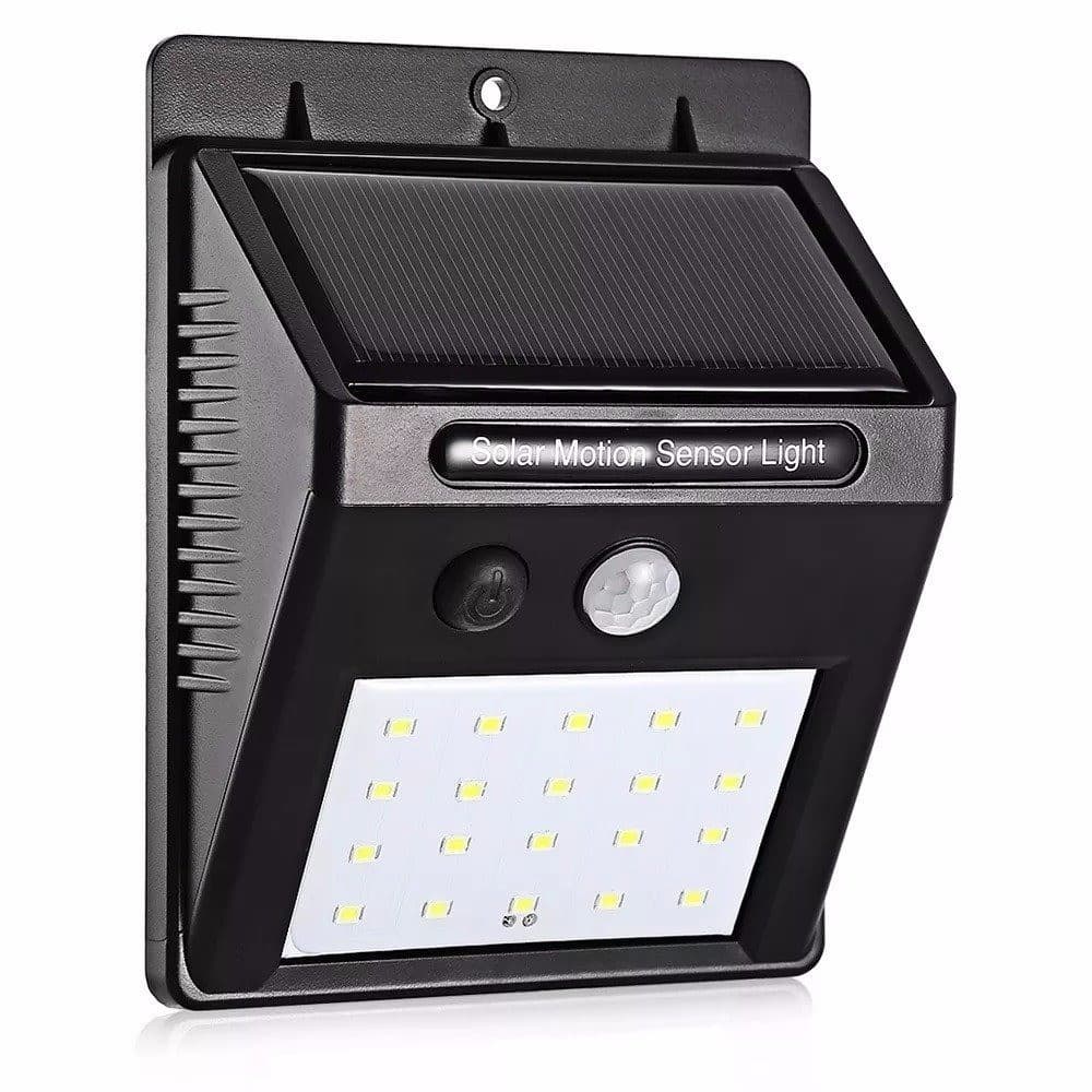 Luz Led De Parede Luminaria Solar Com Sensor Movimento