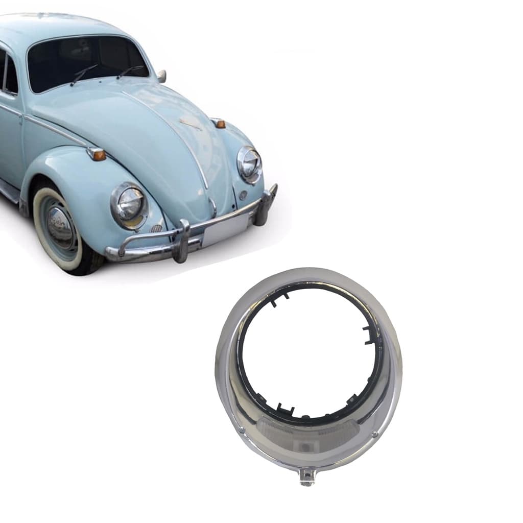 ARO FAROL TREMENDÃO BLOCO LENTE RAIADA FUSCA - 1963 A 1972
