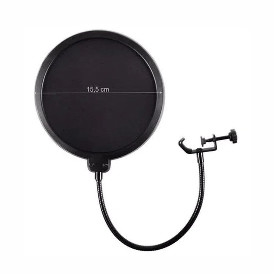 Protetor para Microfone de Estudio Pop Filter Preto -PF-1 MXT