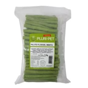 Osso Palito Flexível Para Cães - PLURI-PET - Sabor Menta - 1 Kg