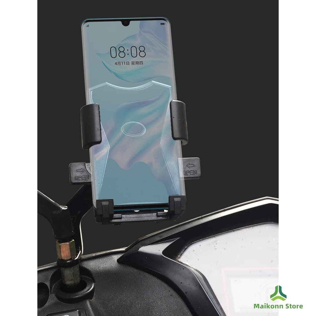 Suporte Carregador Celular Gps Moto Universa Fixa Retrovisor
